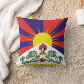 チベット国旗 – 雪ライオン国旗 クッション (ブランケット)