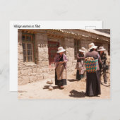 チベット女性はがき ポストカード (正面/裏面)