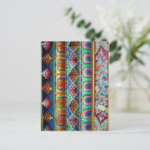 チベット寺院のカラフルな装飾の門 ポストカード (スタンド正面)