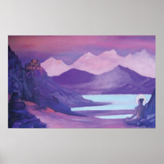 チベット山脈のヨギ&修道院 ポスター