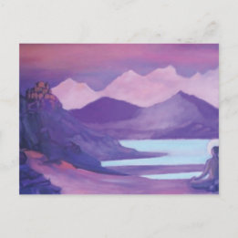 チベット山脈のヨギ&修道院 ポストカード