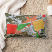 チベット祈りの言葉旗の枕 ランバークッション (ブランケット)