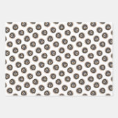 チベット絵を描マスティフの黒犬とタンペットドッグアート ラッピングペーパーシート (正面2)