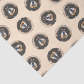 チベット絵を描マスティフの黒犬とタンペットドッグアート 薄葉紙 (詳細)