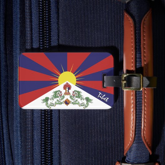 チベット荷物タグ、愛国的チベット国旗 ラゲッジタグ (正面インサイチュ4)