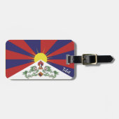 チベット荷物タグ、愛国的チベット国旗 ラゲッジタグ (正面横)