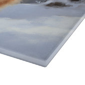 チベット語のスパニエル犬Letit雪のクリスマス カッティングボード (角)