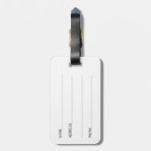 チベット語スパニエル犬（黒）ラゲッジタグ ラゲッジタグ (裏面縦)