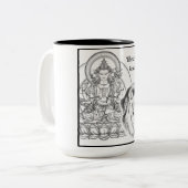 チベット語マスティフのレスキューのロゴマグ ツートーンマグカップ (正面左)