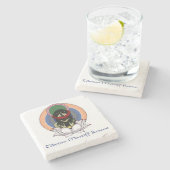 チベット語マスティフロゴコースター ストーンコースター (横)