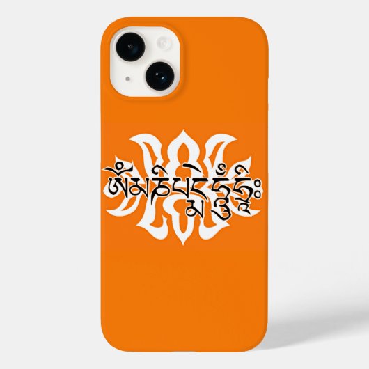 チベット語6実語マントラ/オムマニーパッド私ハム Case-Mate iPhoneケース (裏面)