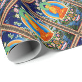 チベット語Thangka Prabhutaratna仏 ラッピングペーパー (ロールコーナー)