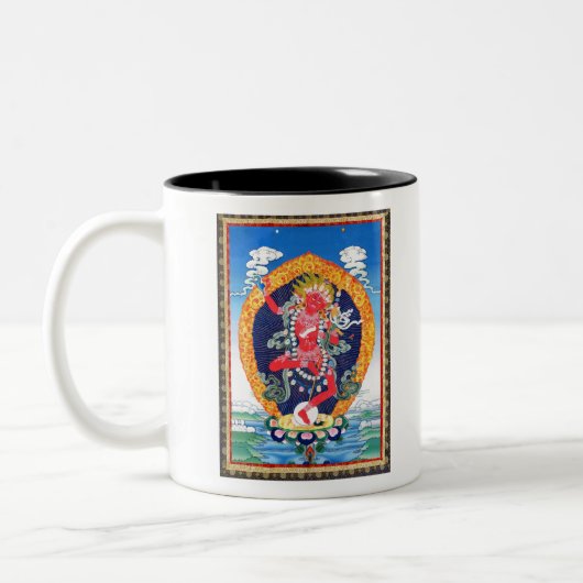 チベット語Thangka Vajravarahi ツートーンマグカップ (左)
