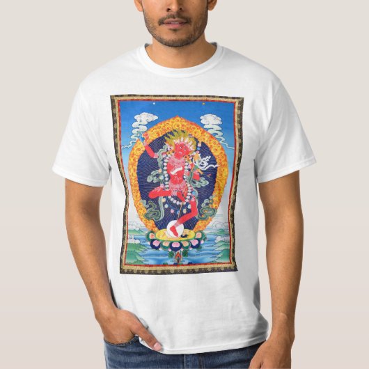チベット語Thangka Vajravarahi Tシャツ (正面)