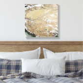 チベット高原の衛星表示 キャンバスプリント (インサイチュ (寝室))