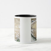 チベット高原の衛星表示 マグカップ (中央)