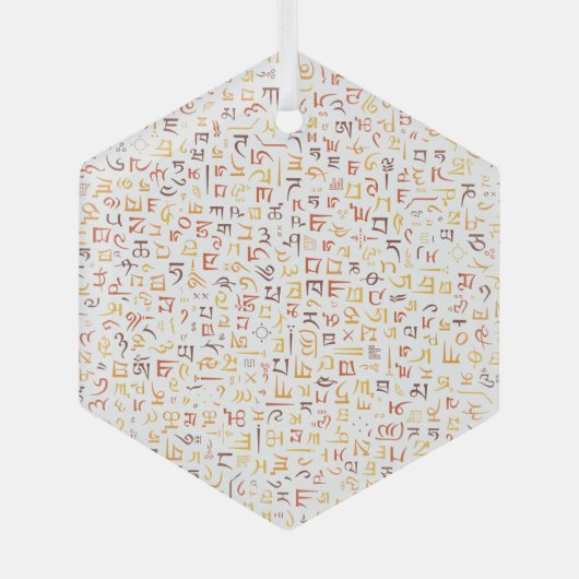 チベット ガラスオーナメント (正面)