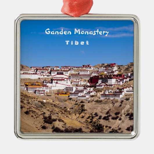 チベット-ガンデン仏教修道院 メタルオーナメント (正面)