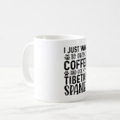 チベット・スパニエルを撫でたい コーヒーマグカップ (正面左)