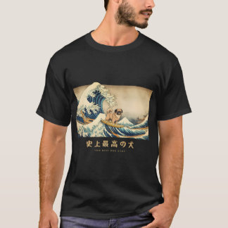 チベット・スパニエル 神奈川 日本 サーフィン 波 Tシャツ