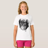 チベット・スパニエルTシャツ – 犬の全身写真 Tシャツ (正面フル)