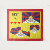 チベット&チベットフラッグタペストリ/ヒマラヤハート タペストリー (正面(横))