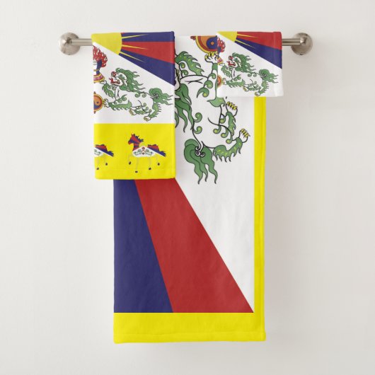 チベット・チベット国旗の浴室ファッション/ヒマラヤ バスタオルセット (インサイチュ)