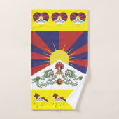 チベット・チベット国旗の浴室ファッション/ヒマラヤ バスタオルセット (ハンドタオル)