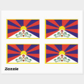 チベット/チベット国旗 長方形シール (シート)