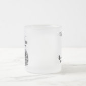 チベット·テリモダンアートのかわいい犬のスローガン フロストグラスマグカップ (中央)