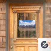 チベット、ヒマラヤ – 風光明媚な山の風景 ウィンドウサイン (ホームデコレーション)