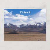 チベット、ヒマラヤ – 風光明媚な山の風景 ポストカード (正面)