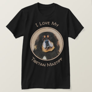 チベット·マスチ絵画フズ-かわいいオリジナルのドッグアート Tシャツ