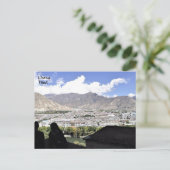 チベット、ラサの空中表示、中国 ポストカード (スタンド正面)