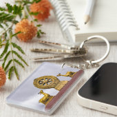 チベット、ラサ – ジョカン寺の法輪 キーホルダー (正面右)