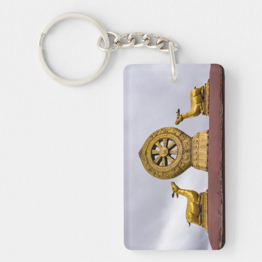 チベット、ラサ – ジョカン寺の法輪 キーホルダー (正面)