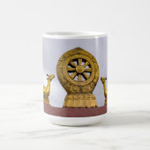 チベット、ラサ – ジョカン寺の法輪 コーヒーマグカップ (中央)