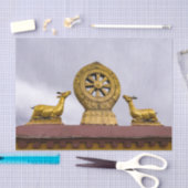 チベット、ラサ – ジョカン寺の法輪 薄葉紙 (クラフト)