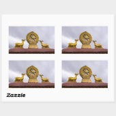 チベット、ラサ – ジョカン寺の法輪 長方形シール (シート)