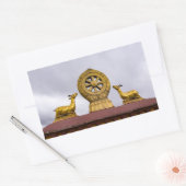 チベット、ラサ – ジョカン寺の法輪 長方形シール (封筒)