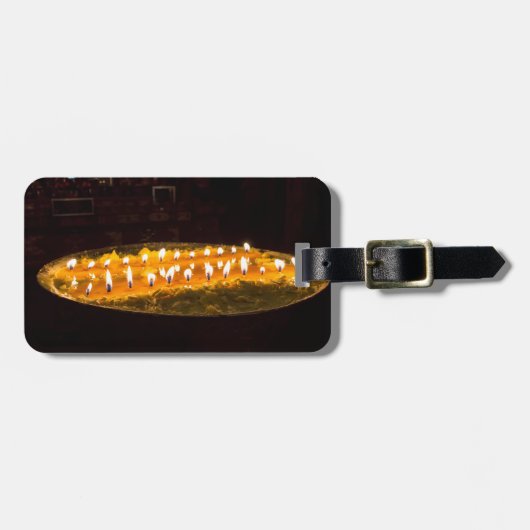 チベット – 儀式バターランプ ラゲッジタグ (正面横)