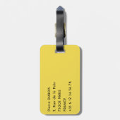 チベット – 儀式バターランプ ラゲッジタグ (裏面縦)