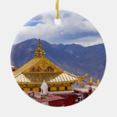 チベット – 元伝仏教寺院 セラミックオーナメント (裏面)