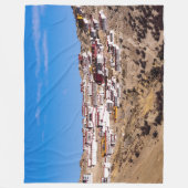 チベット – 元伝仏教寺院 フリースブランケット (正面)