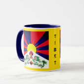 チベット、雪の獅子、チベット国旗 – ヒマラヤ マグカップ (正面左)