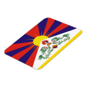 チベット、雪の獅子、チベット国旗 – ヒマラヤ マグネット (左側)