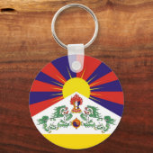 チベット&雪ライオンズ国旗 – ヒマラヤ キーホルダー (裏面)