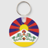 チベット&雪ライオンズ国旗 – ヒマラヤ キーホルダー (裏面)