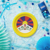 チベット&雪ライオンズ国旗 – ヒマラヤ ペーパープレート (パーティー)