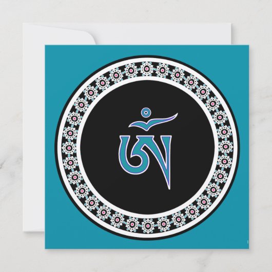 チベットOMシンボルインジュエルリングや輪 招待状 (正面)